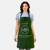  Trendy Modern Salon Logo Apron エプロン (着用した状態)