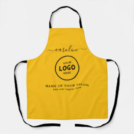  Trendy Modern Salon Logo Apron エプロン
