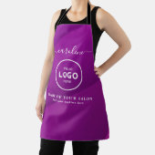  Trendy Modern Salon Logo Apron エプロン (インサイチュ)