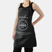  Trendy Modern Salon Logo Apron エプロン (インサイチュ)