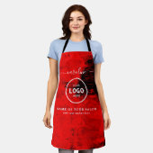  Trendy Modern Salon Logo Apron エプロン (着用した状態)