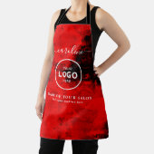  Trendy Modern Salon Logo Apron エプロン (インサイチュ)