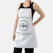 Trendy Modern Salon Logo Apron エプロン (インサイチュ)