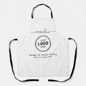  Trendy Modern Salon Logo Apron エプロン (正面)