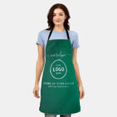 Trendy Modern Salon Logo Apron エプロン (着用した状態)