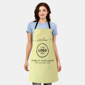  Trendy Modern Salon Logo Apron エプロン (着用した状態)