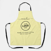  Trendy Modern Salon Logo Apron エプロン (正面)