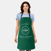  Trendy Modern Salon Logo Apron エプロン (着用した状態)