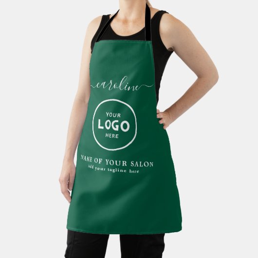  Trendy Modern Salon Logo Apron エプロン (インサイチュ)