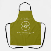  Trendy Modern Salon Logo Apron エプロン (正面)
