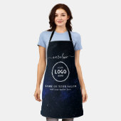  Trendy Modern Salon Logo Apron エプロン (着用した状態)