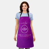  Trendy Modern Salon Logo Apron エプロン (着用した状態)