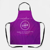  Trendy Modern Salon Logo Apron エプロン (正面)