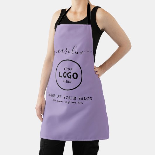 Trendy Modern Salon Logo Apron エプロン (インサイチュ)