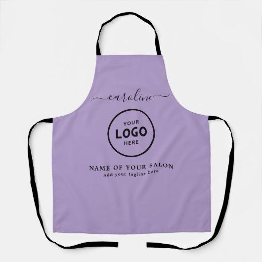 Trendy Modern Salon Logo Apron エプロン (正面)