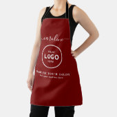  Trendy Modern Salon Logo Apron エプロン (インサイチュ)