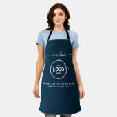  Trendy Modern Salon Logo Apron エプロン (着用した状態)