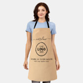 Trendy Modern Salon Logo Apron エプロン (着用した状態)