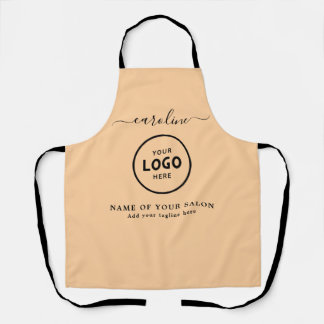  Trendy Modern Salon Logo Apron エプロン