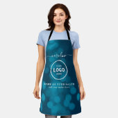 Trendy Modern Salon Logo Apron エプロン (着用した状態)