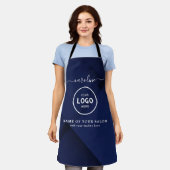 Trendy Modern Salon Logo Apron エプロン (着用した状態)