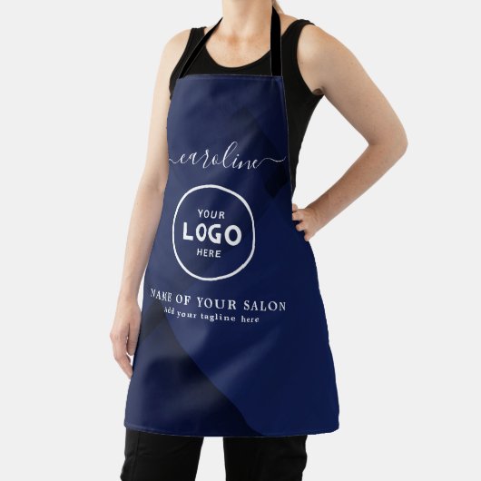 Trendy Modern Salon Logo Apron エプロン (インサイチュ)