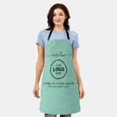 Trendy Modern Salon Logo Apron エプロン (着用した状態)