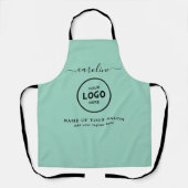  Trendy Modern Salon Logo Apron エプロン (正面)