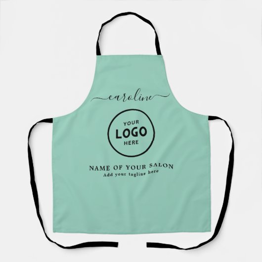 Trendy Modern Salon Logo Apron エプロン (正面)