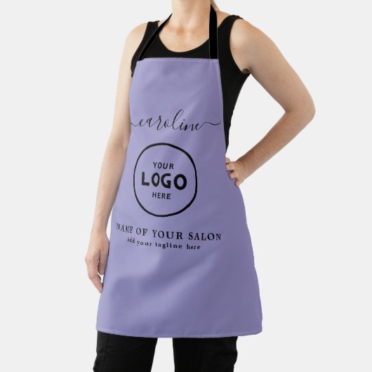  Trendy Modern Salon Logo Apron エプロン (インサイチュ)