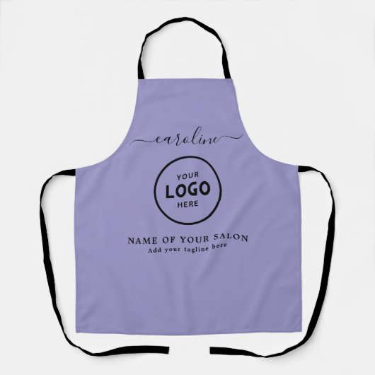  Trendy Modern Salon Logo Apron エプロン (正面)