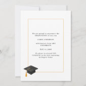 Trendy Modern Script Arch Photo Graduation  案内状 (裏面)