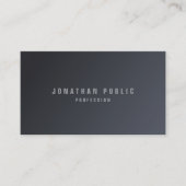 Trendy Modern Simple Template Elegant Dark Grey 名刺 (正面)