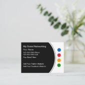 Trendy Modern Social Networking Business Cards 名刺 (スタンド正面)