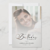 Trendy Modern Transparency Overlay Vellum Effect 招待状 (正面)