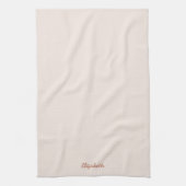 Trendy Modern Typography Script Name Elegant Chic キッチンタオル (縦)