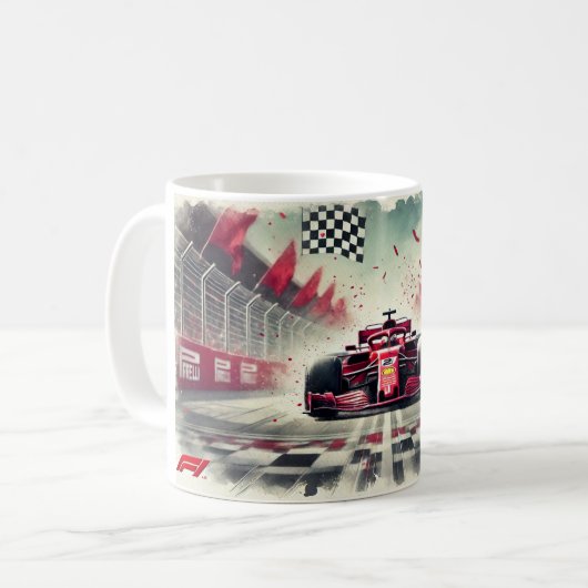 trendy mok met formule 1 コーヒーマグカップ (正面左)