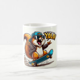 trendy mok met hamster op skateboard コーヒーマグカップ