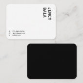 Trendy Monochrome Modern Minimal Design ノートカード (正面/裏面)