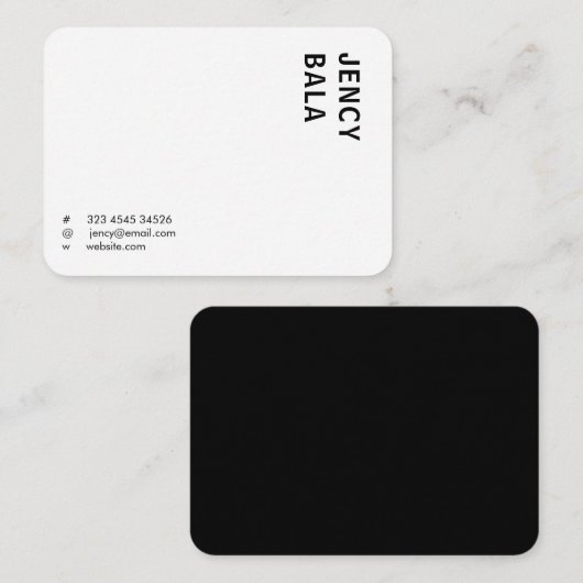 Trendy Monochrome Modern Minimal Design ノートカード (正面/裏面)