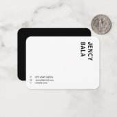 Trendy Monochrome Modern Minimal Design ノートカード (正面/裏面インサイチュ)