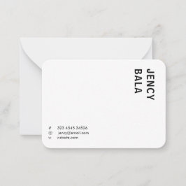 Trendy Monochrome Modern Minimal Design ノートカード