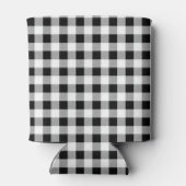 Trendy Monogram Initials, Buffalo Check Pattern 缶クーラー (裏面)