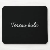 Trendy Monogram Modern Black Script Name マウスパッド (正面)