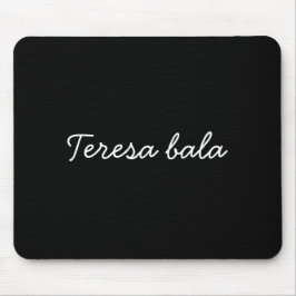 Trendy Monogram Modern Black Script Name マウスパッド