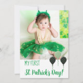 Trendy My First St. Patrick Day Announcement Photo カード (正面)