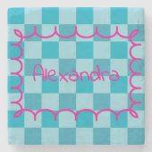 Trendy Name Template Sticker ストーンコースター (正面)