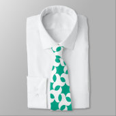 Trendy Necktie, Emerald Green Geometric Pattern ネクタイ (タイ)