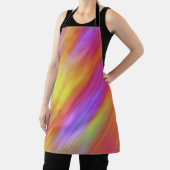 Trendy Neon Bright Red Pink Yellow Abstract  エプロン (インサイチュ)