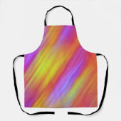 Trendy Neon Bright Red Pink Yellow Abstract  エプロン (正面)
